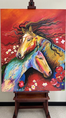 Love van Halima Alasgarova, Schilderij te koop op Singulart