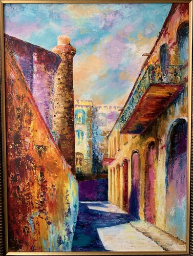 "Old City" in Baku van Halima Alasgarova, Schilderij te koop op Singulart