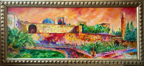 Old city. Baku. Azerbaijan van Halima Alasgarova, Schilderij te koop op Singulart