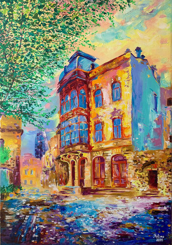 "Old City" in Baku van Halima Alasgarova, Schilderij te koop op Singulart
