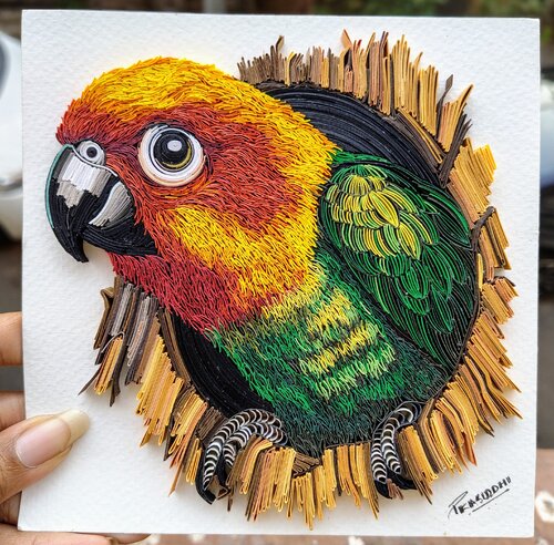 Parrot's Gaze von Prasiddhi Amonker, Werk auf Papier kaufen auf Singulart