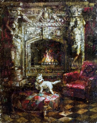 Spirit of the Fireplace van Helen Illichova, Schilderij te koop op Singulart