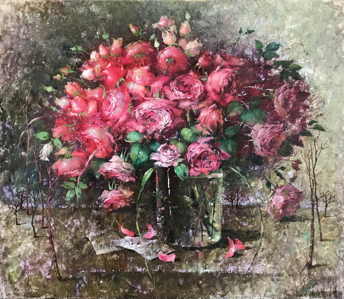 English Rose van Helen Illichova, Schilderij te koop op Singulart