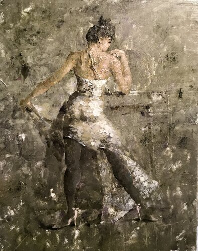 White Satin Dress van Helen Illichova, Schilderij te koop op Singulart