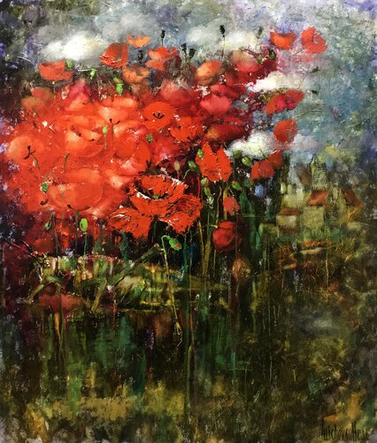 Two Grasshoppers 2 van Helen Illichova, Schilderij te koop op Singulart