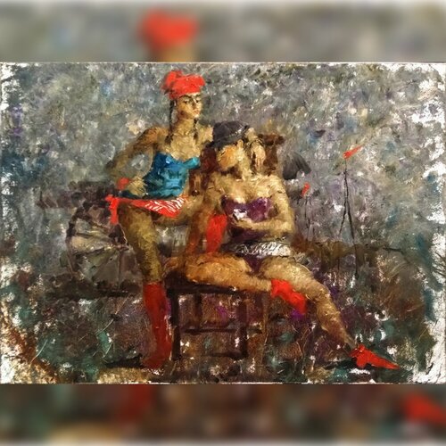 Circus Girls von Helen Illichova, Malerei kaufen auf Singulart