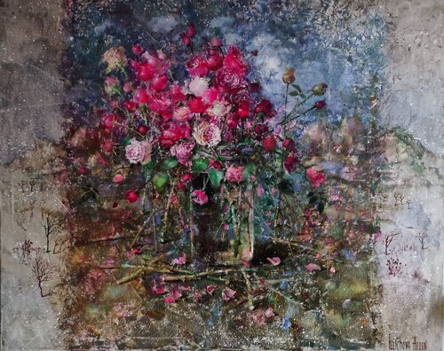 Wild Rose Bush von Helen Illichova, Malerei kaufen auf Singulart