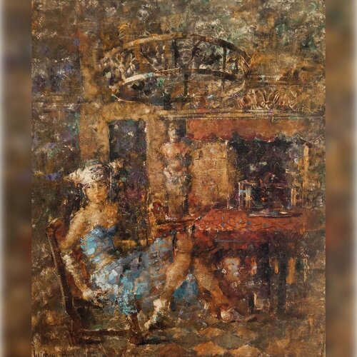 Fireplace Hall van Helen Illichova, Schilderij te koop op Singulart