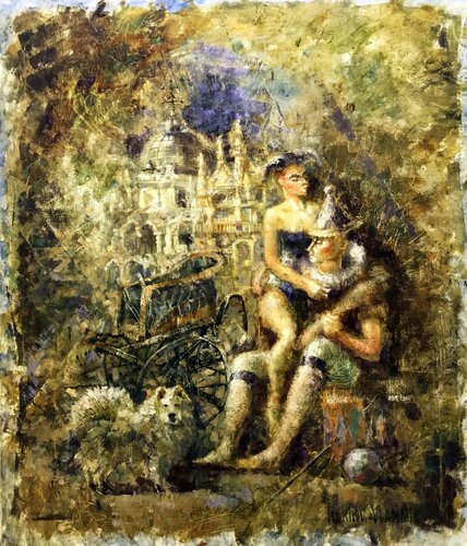 The Comedians di Helen Illichova, Pittura in vendita su Singulart