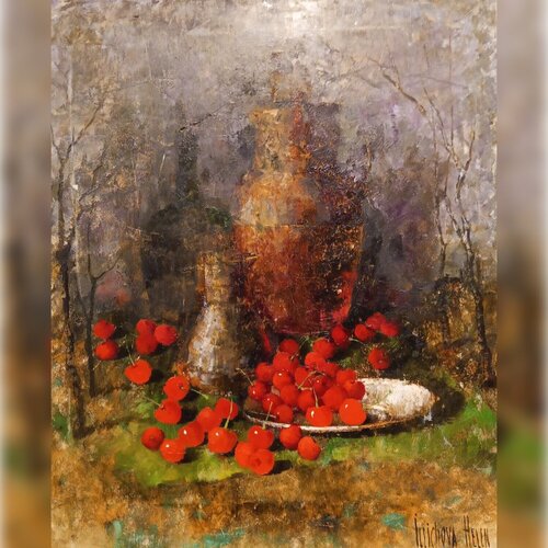 Crimson Cherries von Helen Illichova, Malerei kaufen auf Singulart