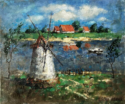 The White Mill di Helen Illichova, Pittura in vendita su Singulart