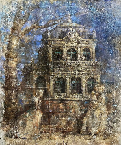 Blue twilight de Helen Illichova, Pintura a la venta en Singulart