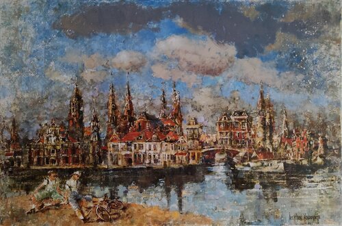 Delft Embankment von Helen Illichova, Malerei kaufen auf Singulart