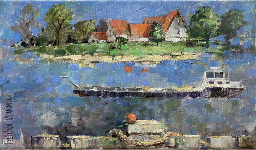 Orange on the Rhine van Helen Illichova, Schilderij te koop op Singulart