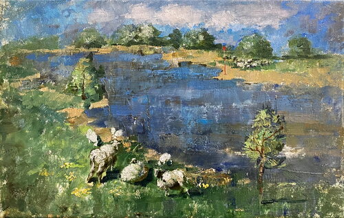 Left Bank.Right Bank von Helen Illichova, Malerei kaufen auf Singulart