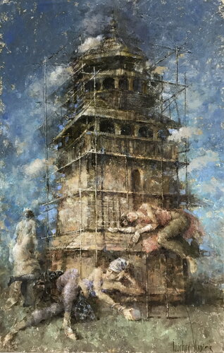 The Sleepy Tower von Helen Illichova, Malerei kaufen auf Singulart