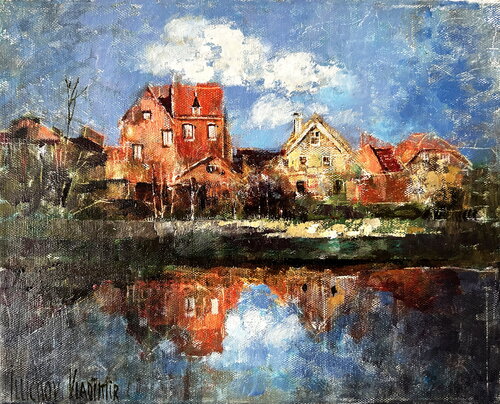 Border with Holland di Helen Illichova, Pittura in vendita su Singulart