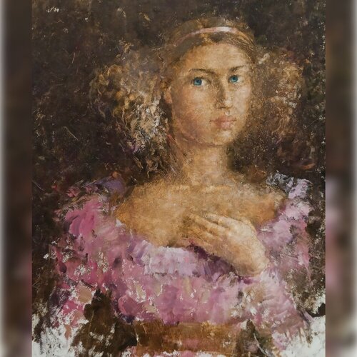 Pink Décolletage di Helen Illichova, Pittura in vendita su Singulart