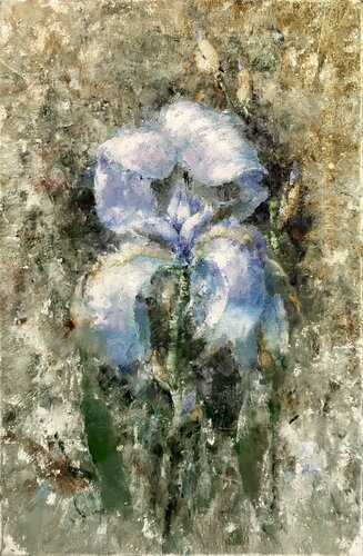 Blue Chalice (Blue Iris) di Helen Illichova, Pittura in vendita su Singulart