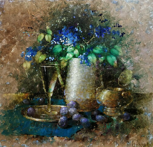 Blue Bouquet von Helen Illichova, Malerei kaufen auf Singulart