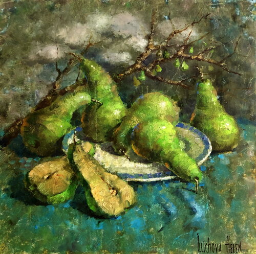 Green Pears von Helen Illichova, Malerei kaufen auf Singulart