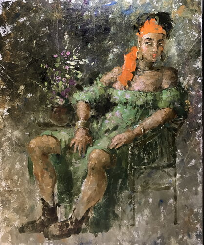 Caribbean Señora van Helen Illichova, Schilderij te koop op Singulart