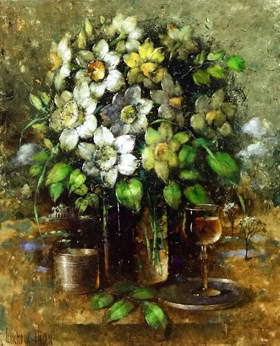Royal Daffodils by Helen Illichova, Painting for Sale on Singulart