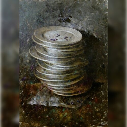 Mountain of Porcelain by Helen Illichova, Painting for Sale on Singulart