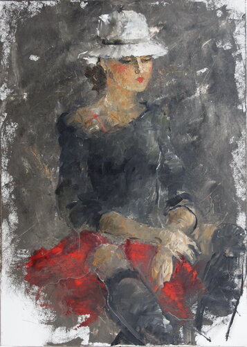 White Hat von Helen Illichova, Malerei kaufen auf Singulart