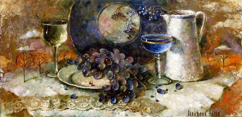 Cobalt Goblet van Helen Illichova, Schilderij te koop op Singulart