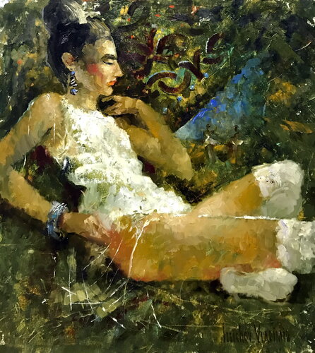 White Entrance par Helen Illichova, Peinture en vente sur Singulart
