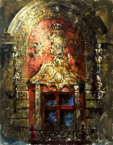 Arch with Window and Bas-Relief par Helen Illichova, Peinture en vente sur Singulart