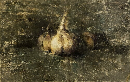 Lonely Garlic by Helen Illichova, Painting for Sale on Singulart