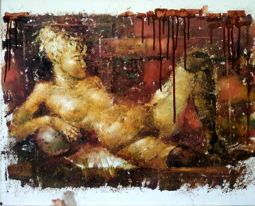 Chocolate Stream de Helen Illichova, Pintura a la venta en Singulart