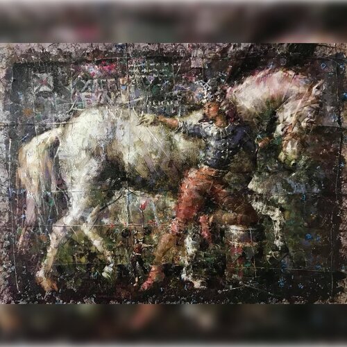 The Rustle of Sawdust di Helen Illichova, Pittura in vendita su Singulart