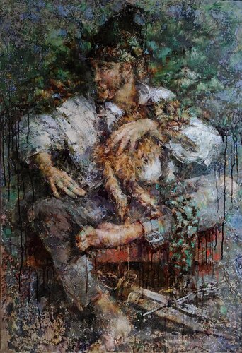 I Will Warm Your Heart di Helen Illichova, Pittura in vendita su Singulart