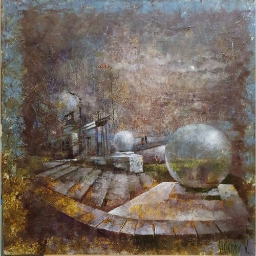 Three Spheres van Helen Illichova, Schilderij te koop op Singulart