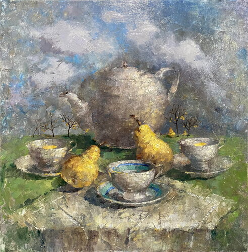 Yellow Pears di Helen Illichova, Pittura in vendita su Singulart