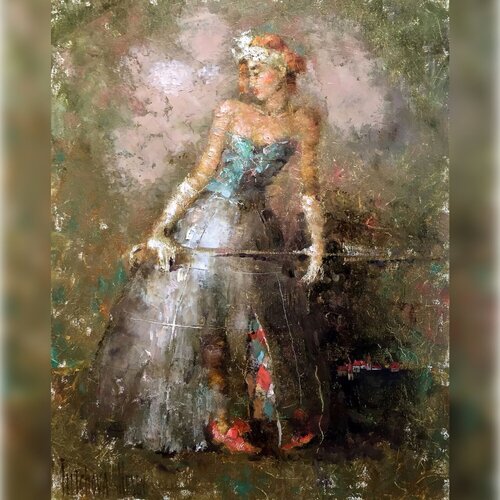 Red Slipper Fairy van Helen Illichova, Schilderij te koop op Singulart