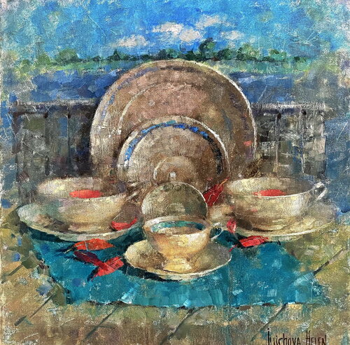 Red Leaves by Helen Illichova, Painting for Sale on Singulart