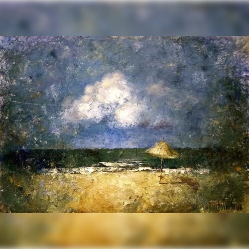 White Cloud Over the Sea by Helen Illichova, Painting for Sale on Singulart