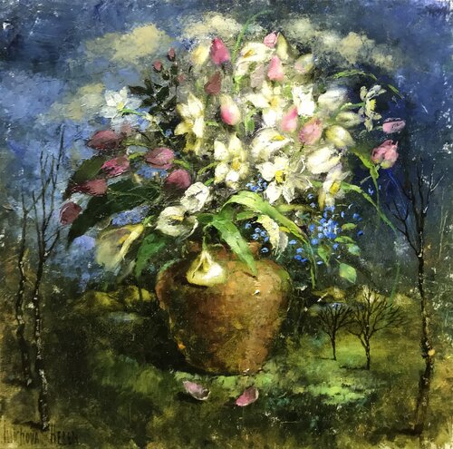 Spring in Full Bloom van Helen Illichova, Schilderij te koop op Singulart