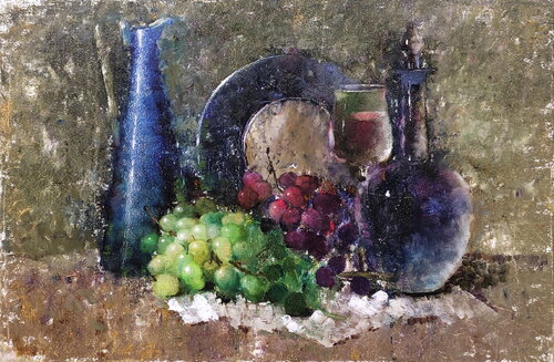 The Blue Suite by Helen Illichova, Painting for Sale on Singulart