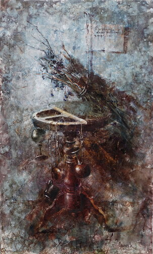 On a Thread di Helen Illichova, Pittura in vendita su Singulart