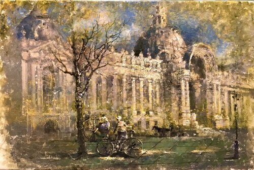 Place de la Concorde  Grand Palais van Helen Illichova, Schilderij te koop op Singulart