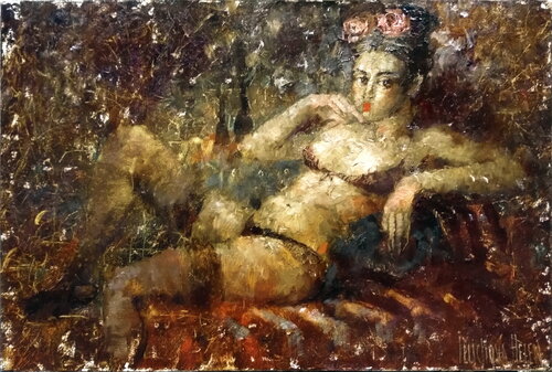 Hot Chocolate de Helen Illichova, Pintura a la venta en Singulart