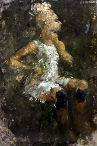 Biker’s Bride...1 by Helen Illichova, 油畫 for Sale on Singulart