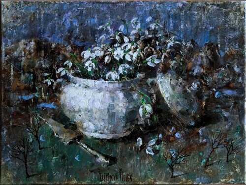 Consommé of Snowdrops de Helen Illichova, Pintura a la venta en Singulart