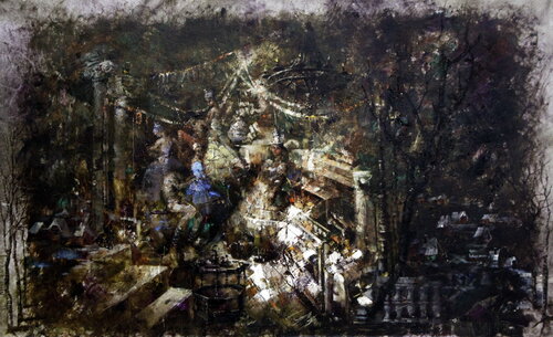 We Are Not Afraid to Freeze par Helen Illichova, Peinture en vente sur Singulart