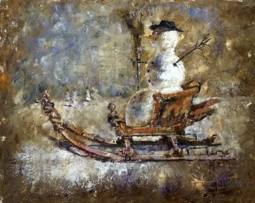 The Snowy Path van Helen Illichova, Schilderij te koop op Singulart